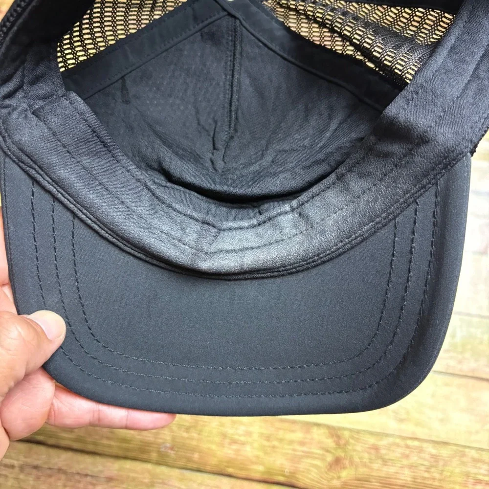 Lululemon Fast and Free Mesh Trucker Hat Black Running Cap Snapback
